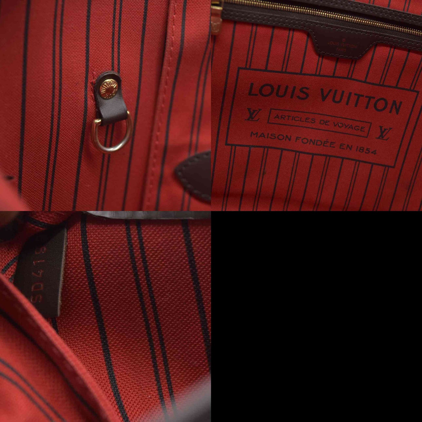 $2170 Louis Vuitton Damier Ebene Neverfull MM SD4192