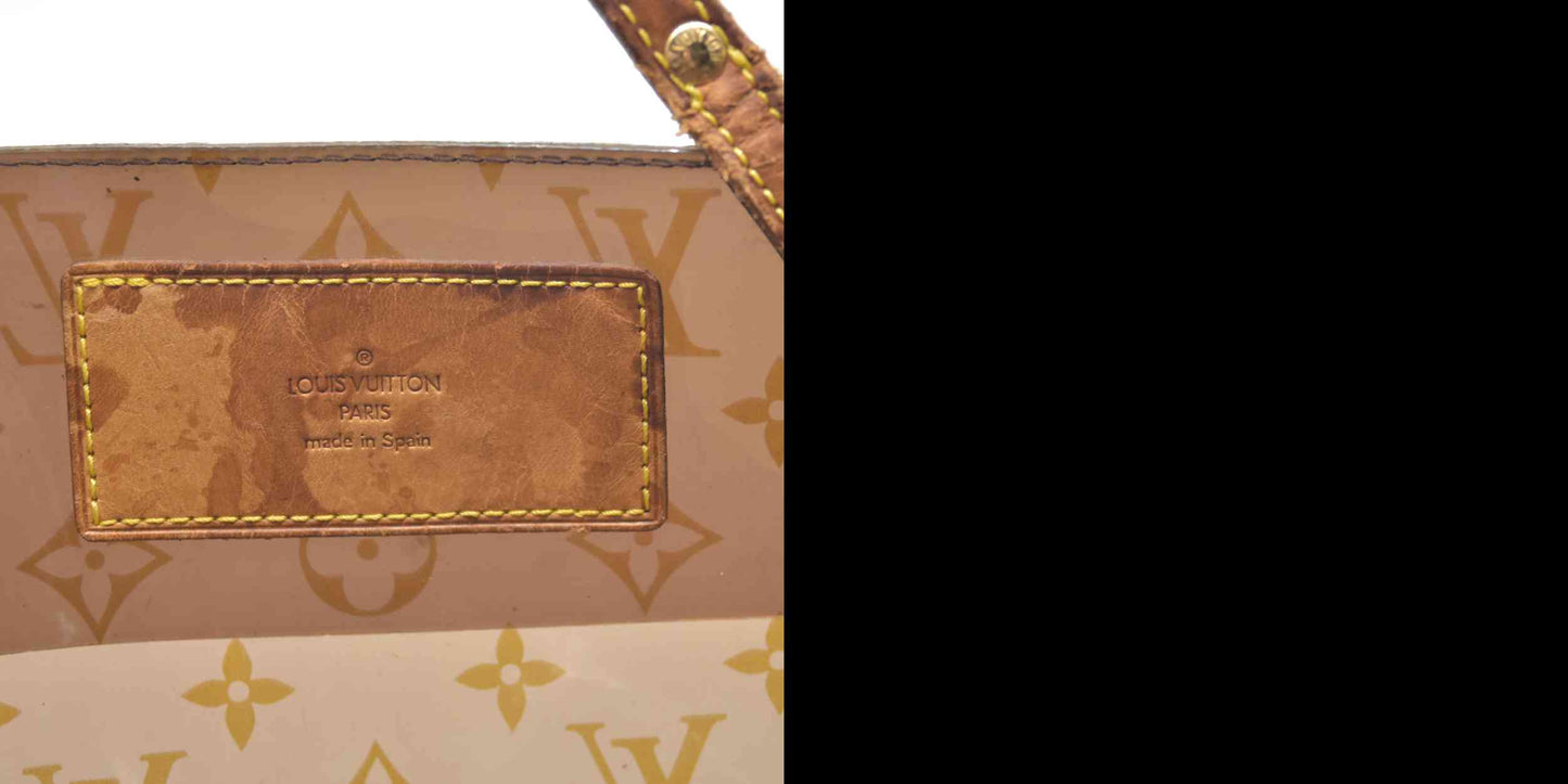 AUCTION $3500 Louis Vuitton  Vinyl Monogram Ambre Sac Cabas GM