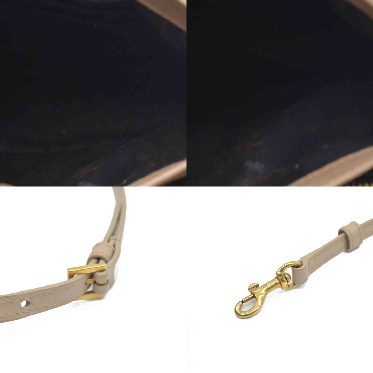 $1990 2021 SAINT LAURENT Calfskin Y Quilted Monogram Toy Loulou Crossbody Bag Beige