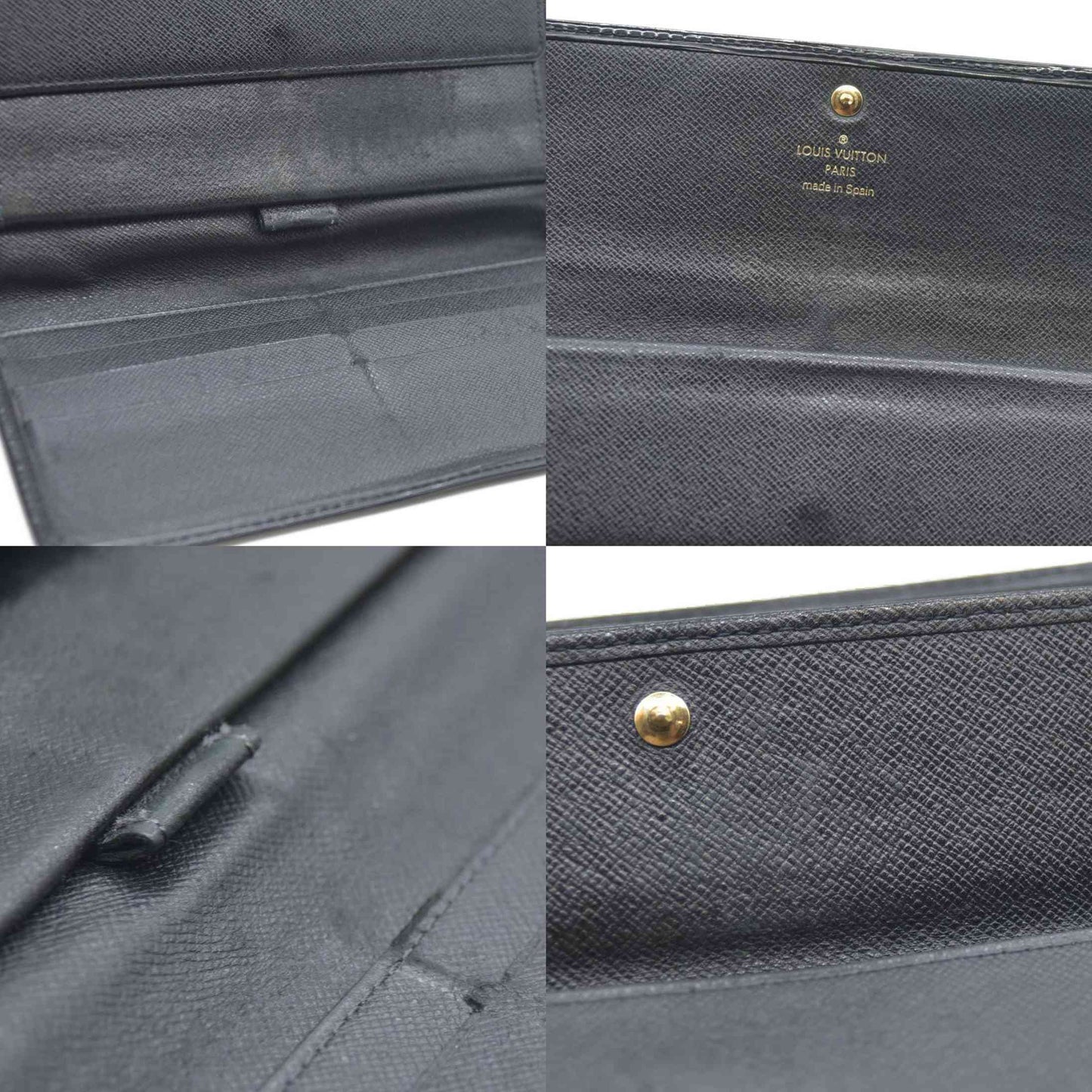 Salvatore Ferragamo Gancini Leather Coin Purse Wallet Black