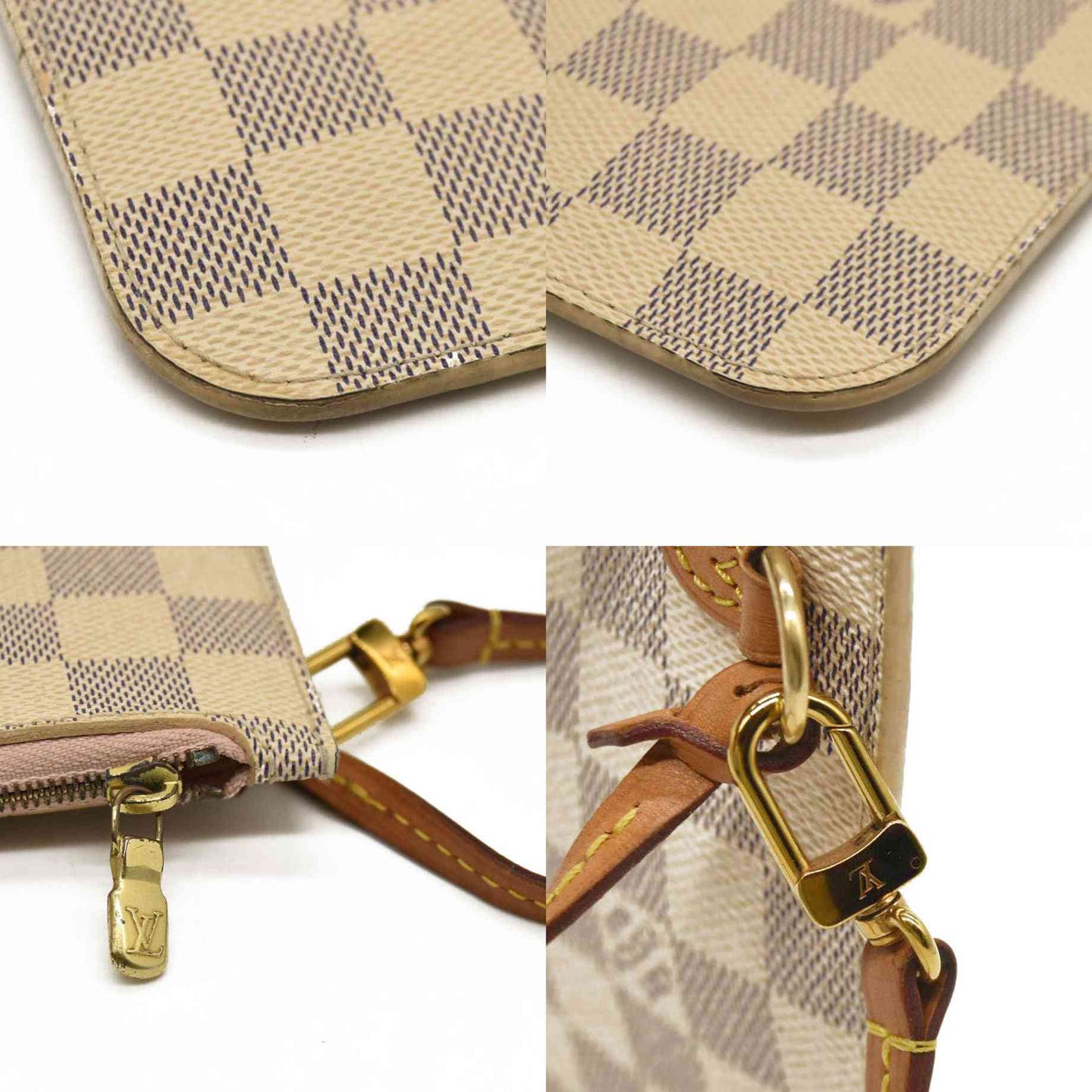 LOUIS VUITTON Damier Azur Neo Neverfull MM Rose Ballerine FL0129
