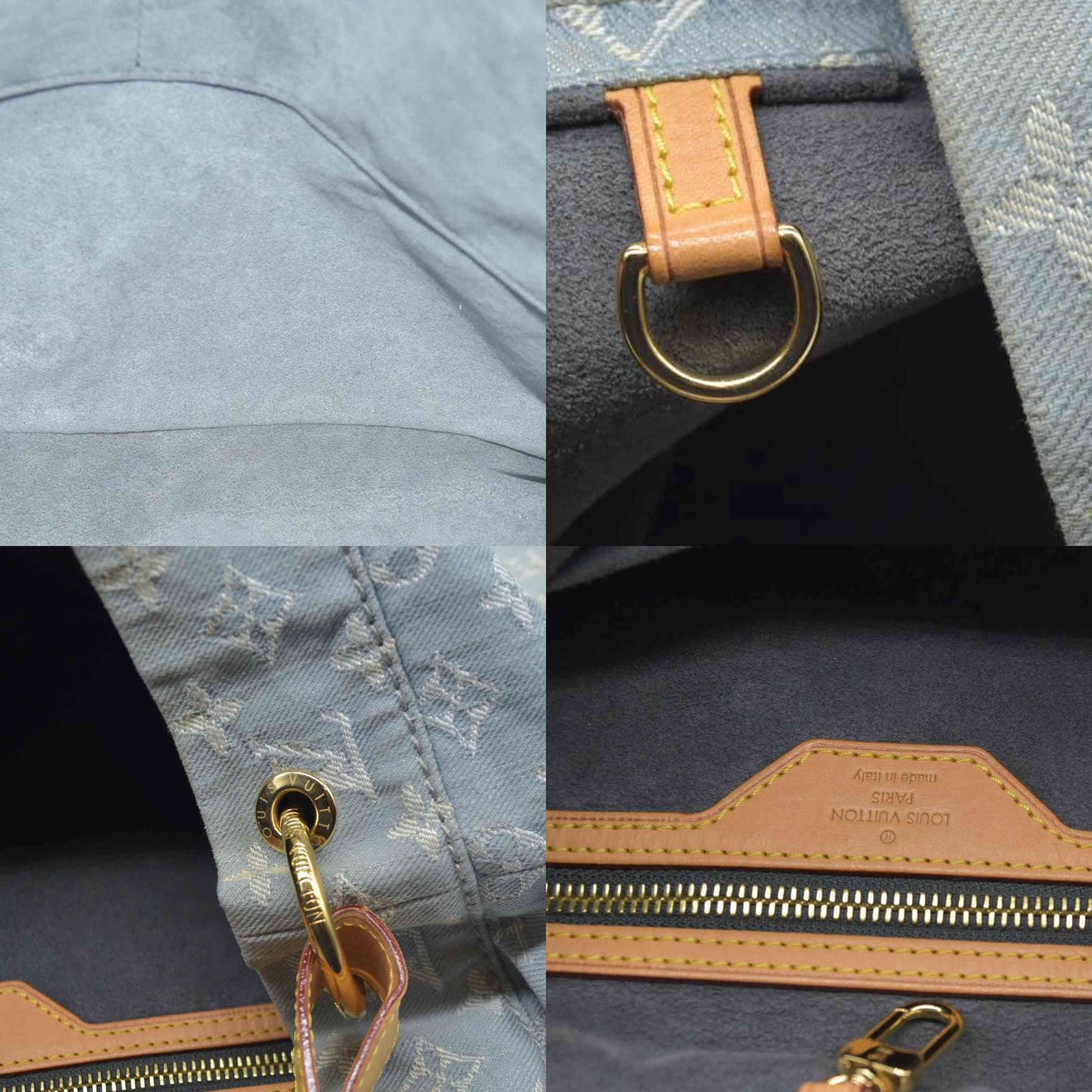 $2000 Louis Vuitton Denim Daily GM Blue Clair