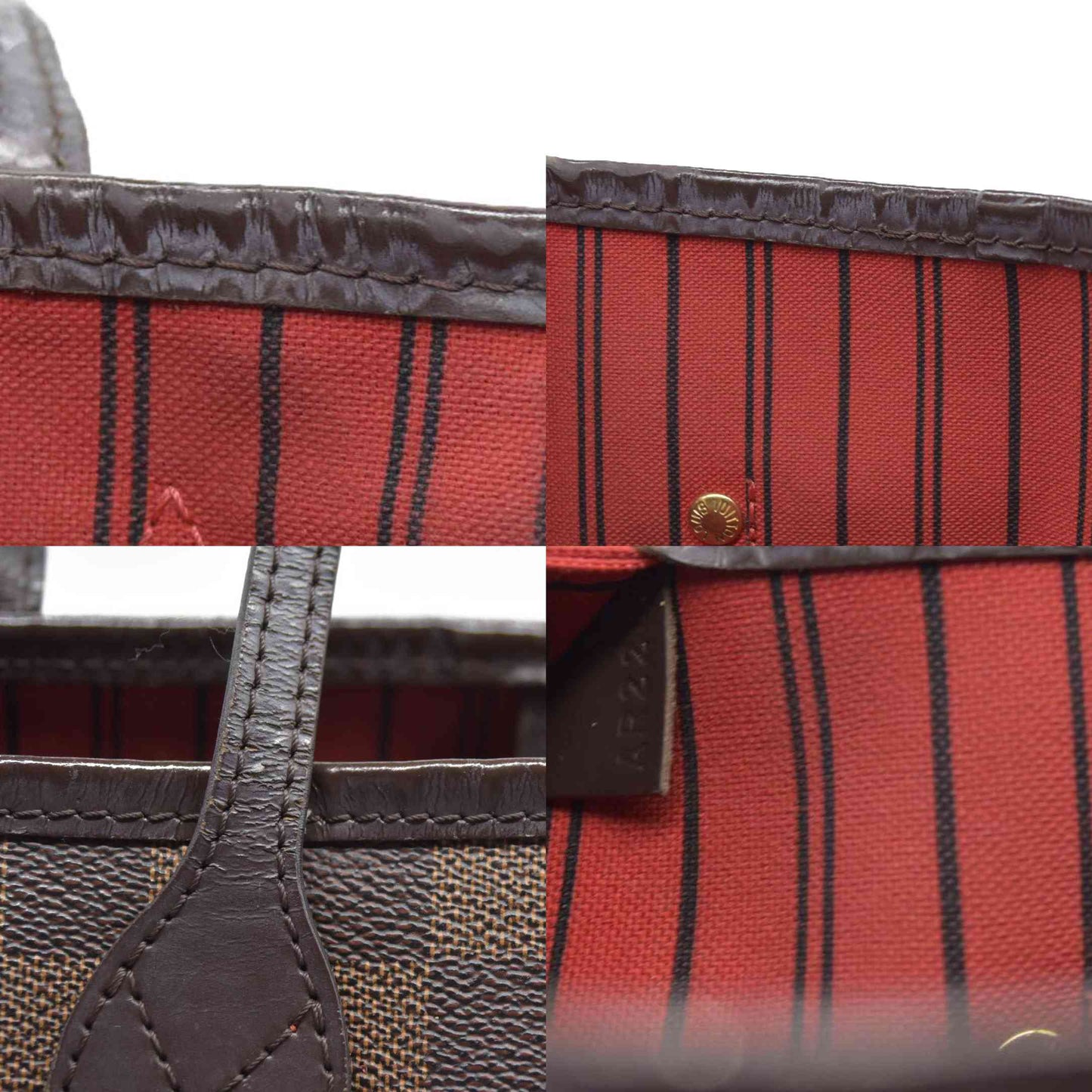 $2170 Louis Vuitton Damier Ebene Neverfull AR2260
