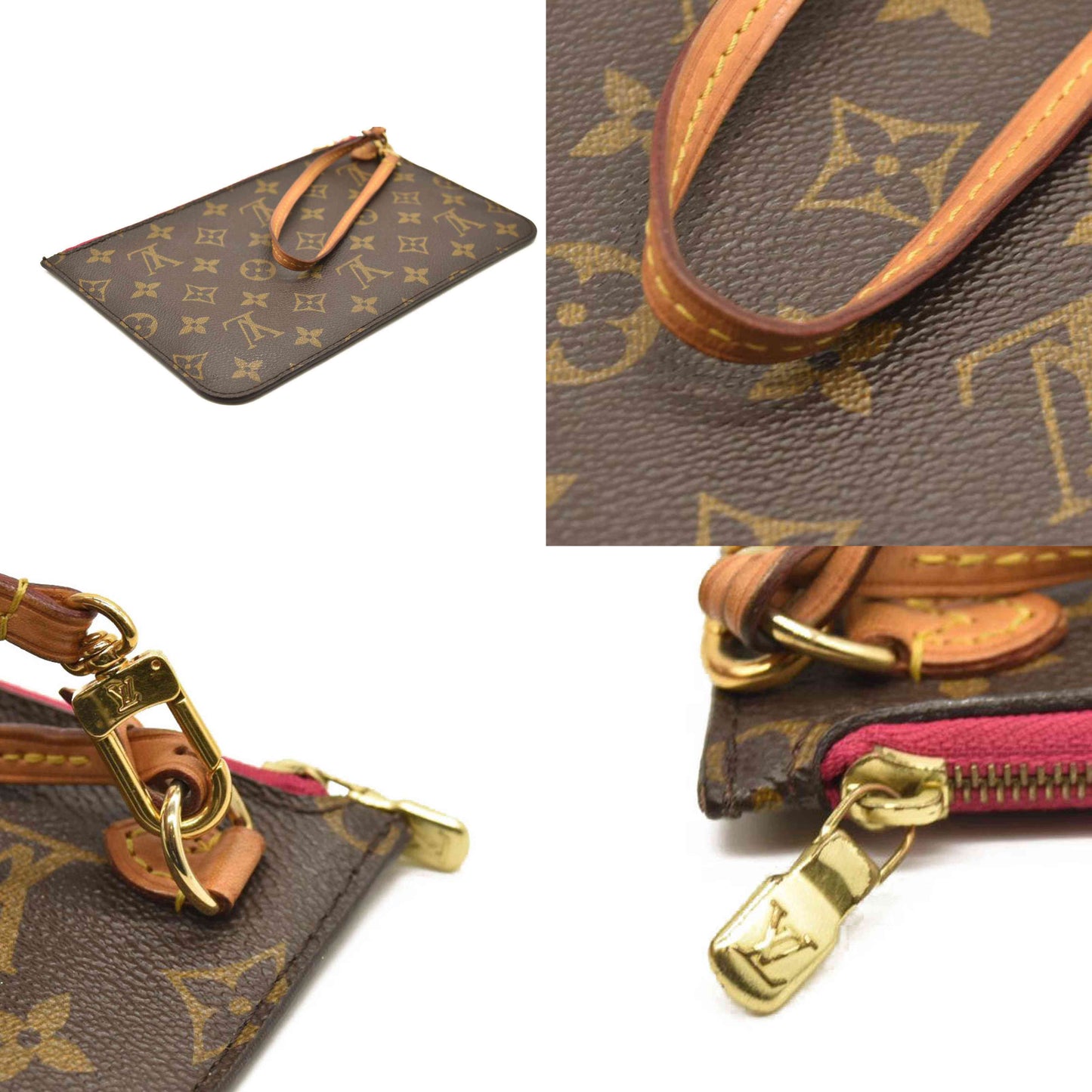 LOUIS VUITTON Monogram Neverfull MM Fuchsia SR4114