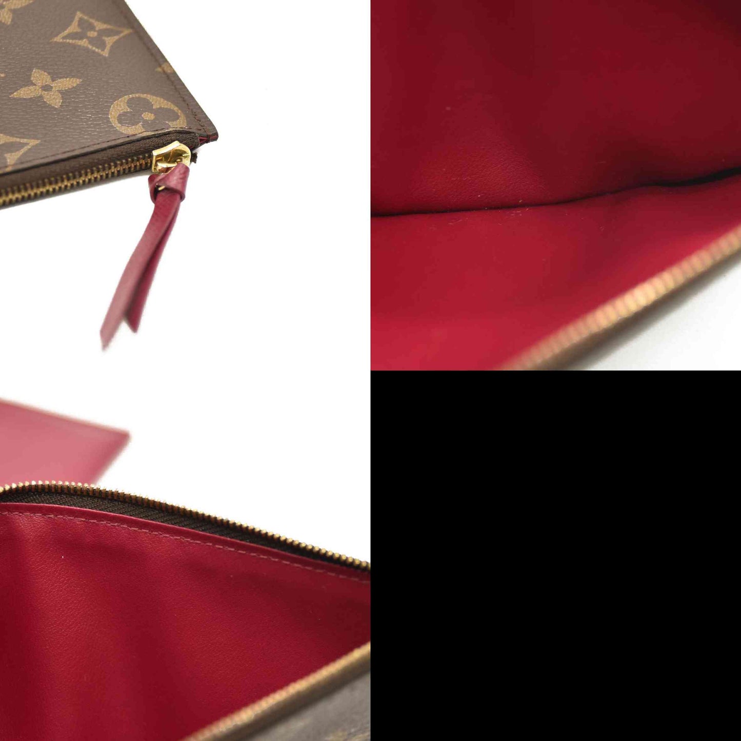 Louis Vuitton  Monogram Pochette Felicie Chain Wallet Fuchsia TJ4185