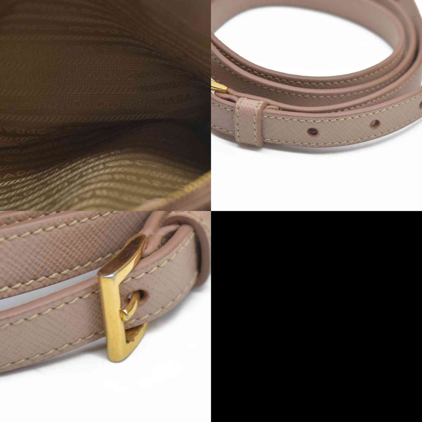 AUCTION $4300 Prada  Saffiano Small Galleria Double Zip Tote Cammeo