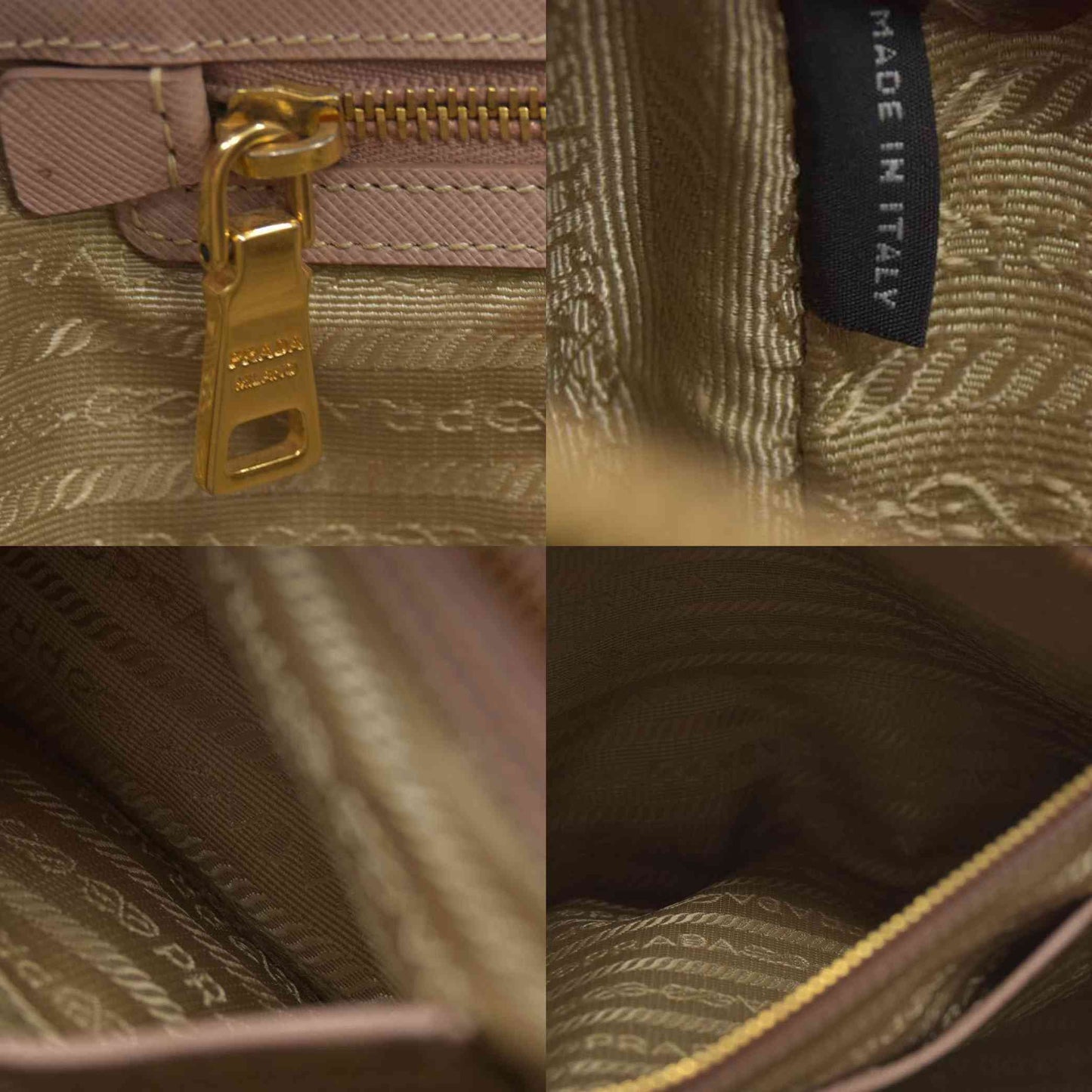$4500  Prada  Saffiano Medium Galleria Double Zip Tote Cammeo