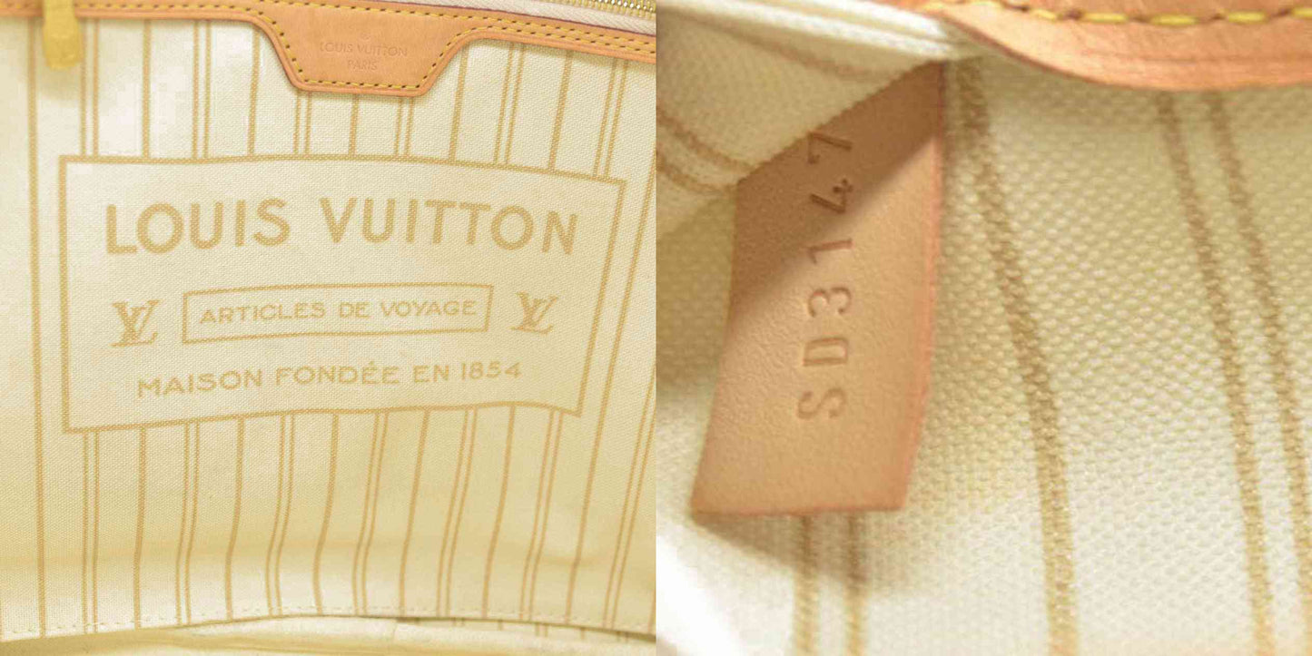 $2170 Louis Vuitton Damier Azur Neverfull MM SD3147