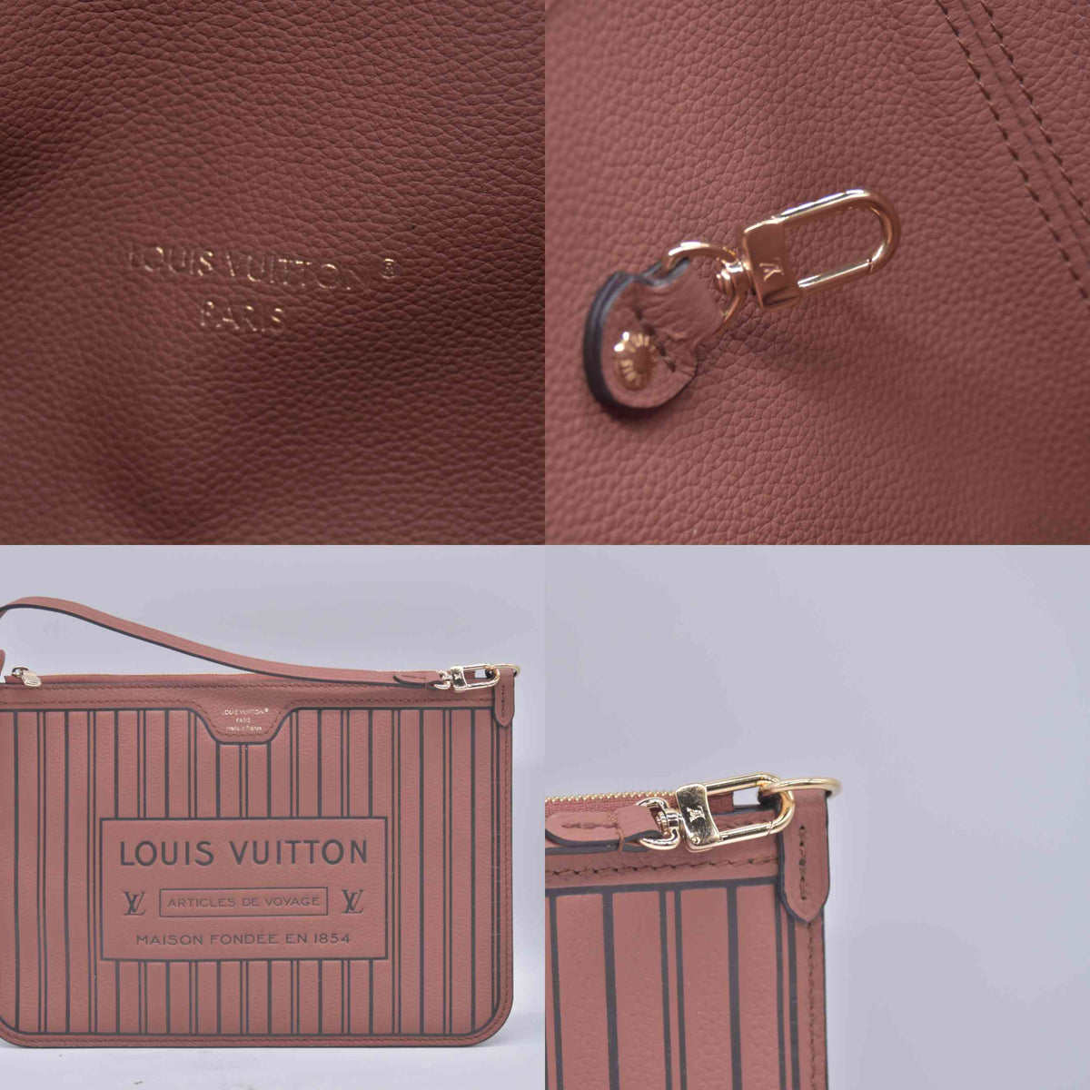 $3200 Louis Vuitton Monogram Inside Out Reversible Neverfull MM Brown RFID 10021157