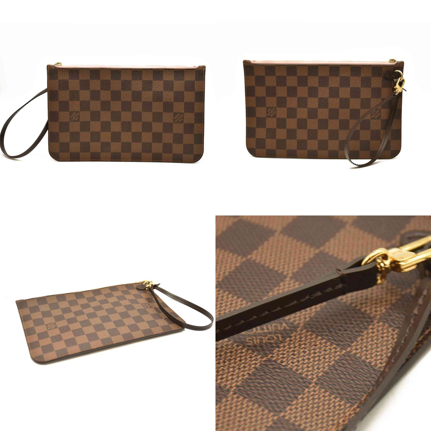 Louis Vuitton  Damier Ebene Neo Neverfull MM Rose Ballerine - Minor Stains on interior