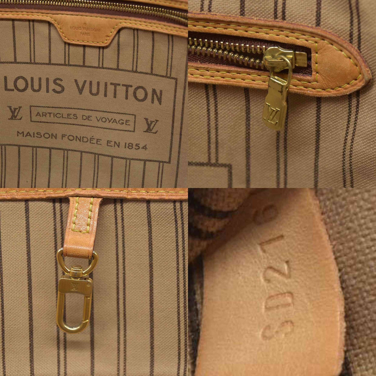 $2170 Louis Vuitton Monogram Neverfull MM SD2166