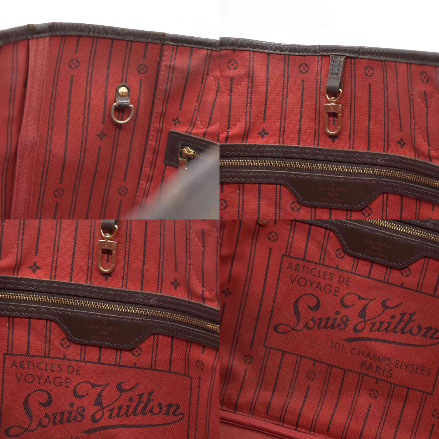 AUCTION $2130  Louis Vuitton  Damier Ebene Neverfull MM AR5110