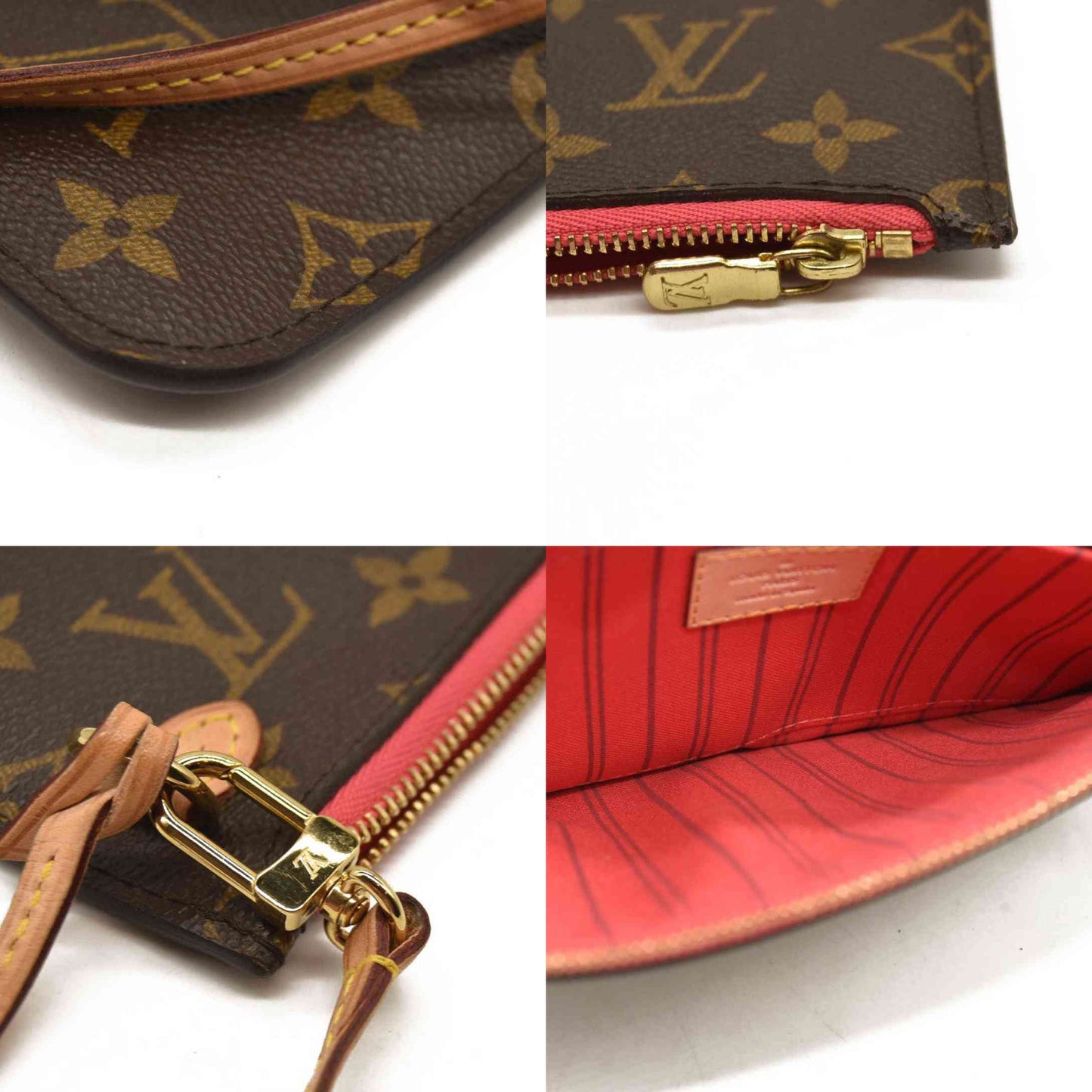 LOUIS VUITTON Monogram V Neverfull MM Hot Pink