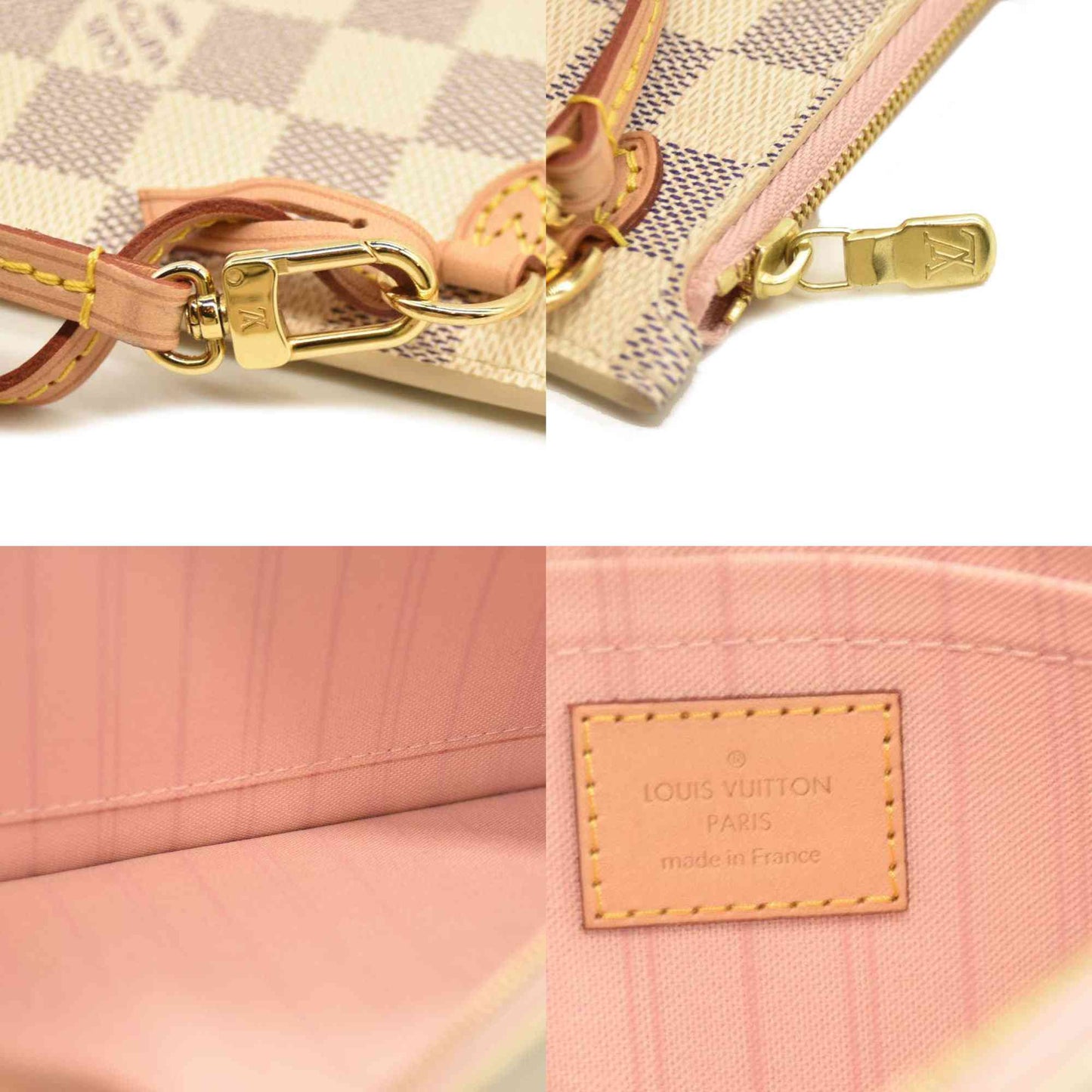 Louis Vuitton  Damier Azur Neo Neverfull MM Rose Ballerine RFID