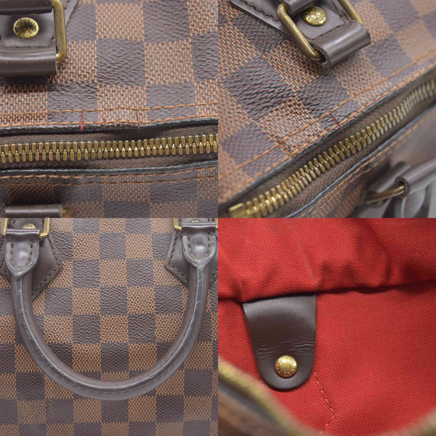 $1940 Louis Vuitton Damier Ebene Speedy Bandouliere 25 MB4127