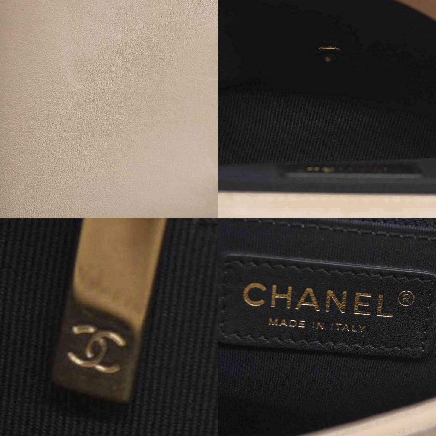 $4700 Chanel Mademoiselle Vintage Flap Bag Black Beige BiColor Turn Lock CC Chain Crossbody