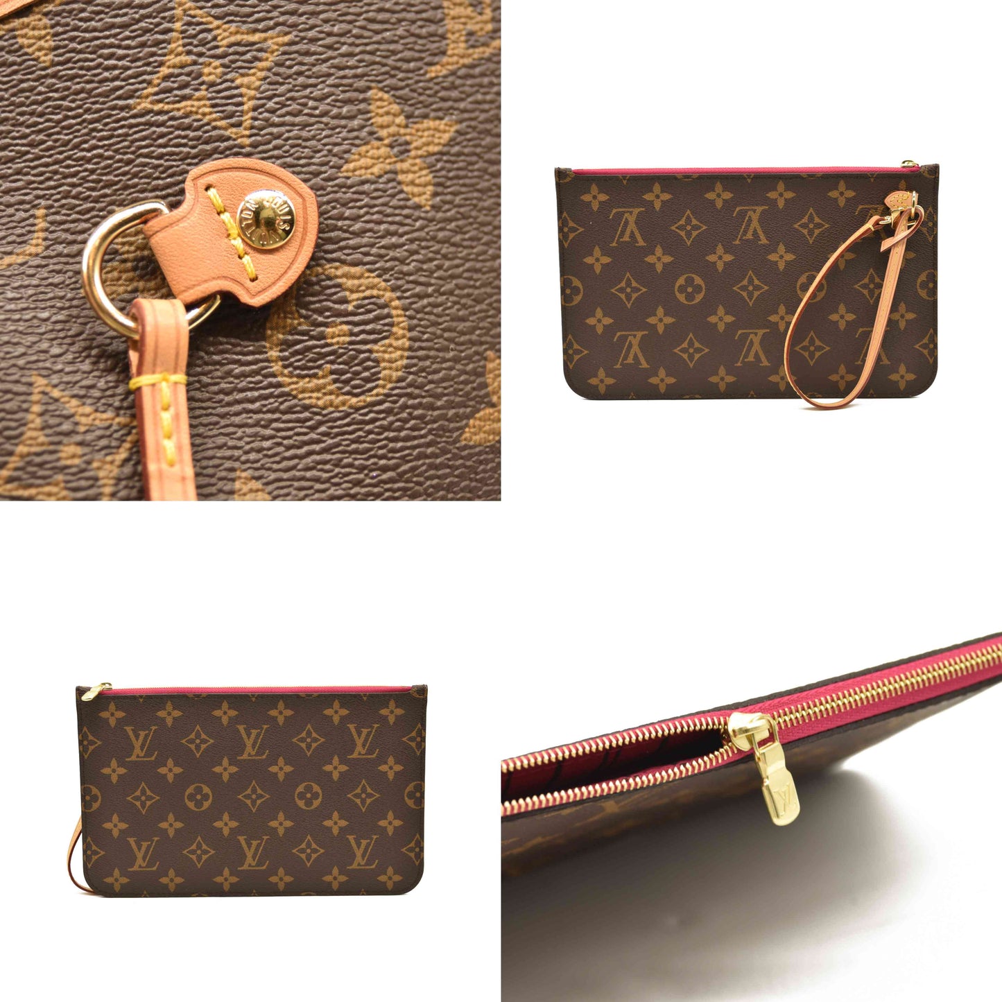 Louis Vuitton Monogram Neo Neverfull MM Pivoine with pouch and box RFID