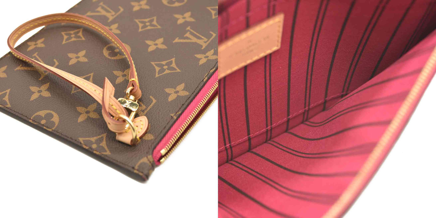 Louis Vuitton Monogram Neo Neverfull MM Pivoine with pouch and box RFID