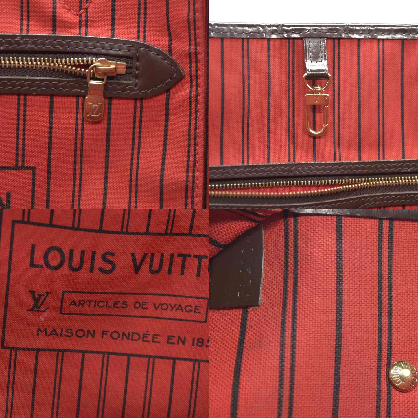 Louis Vuitton  Damier Ebene Neverfull GM FL4104