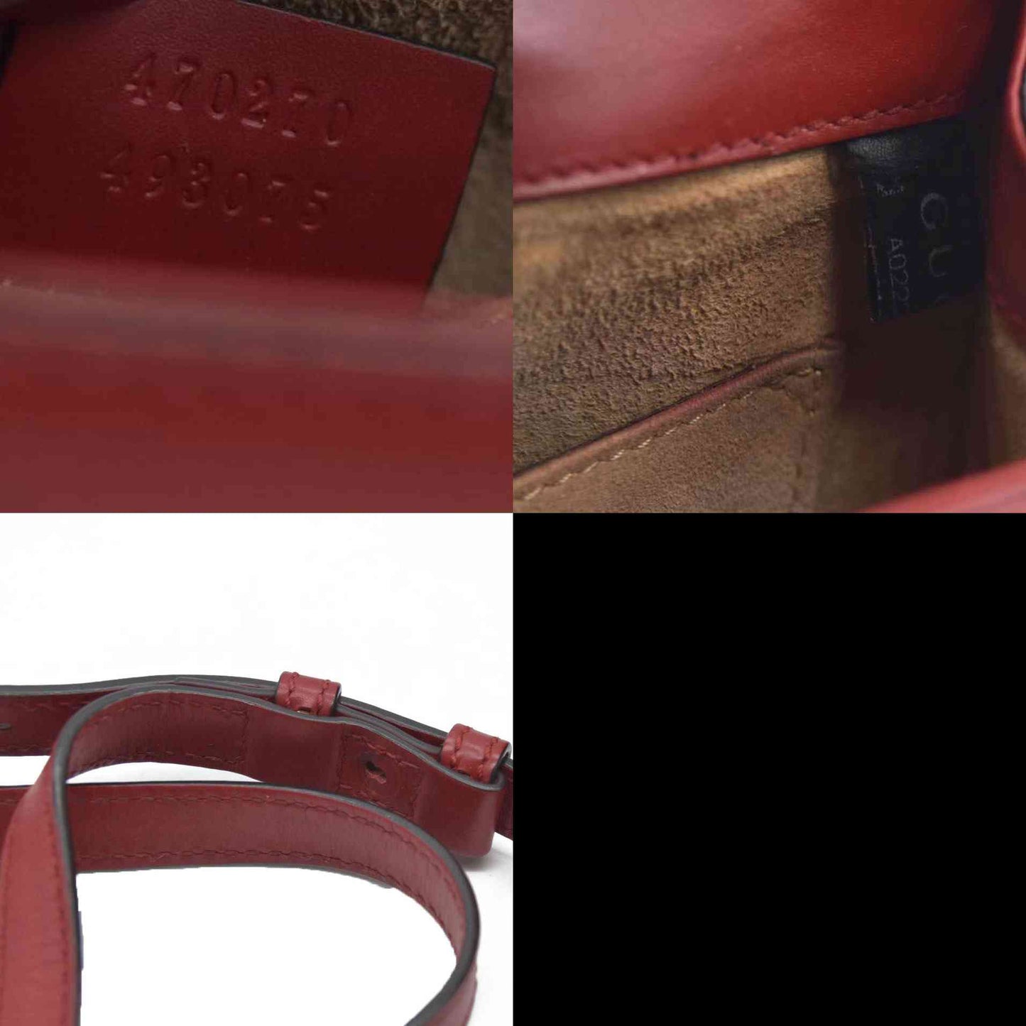 $1980 Gucci  Calfskin Mini Sylvie Chain Shoulder Bag Hibiscus Red