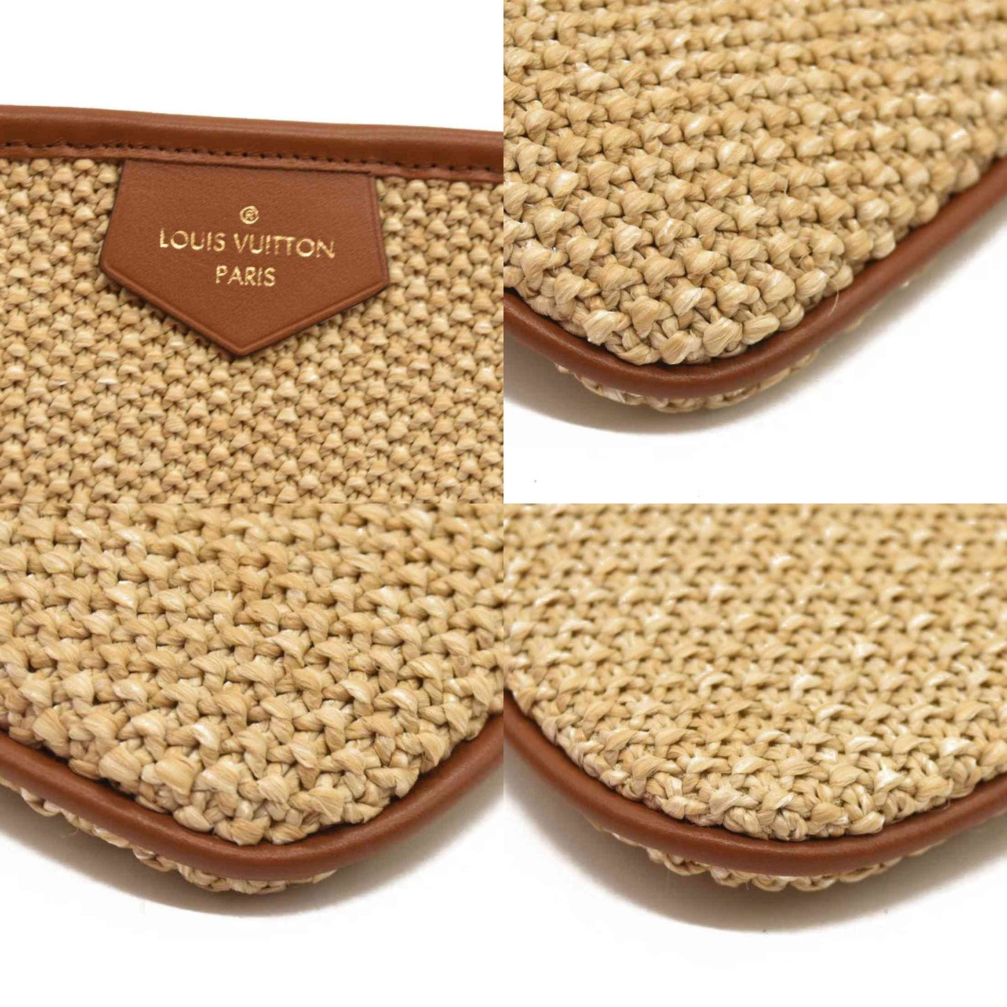 Louis Vuitton  Raffia Saint Jacques Tote Caramel RFID