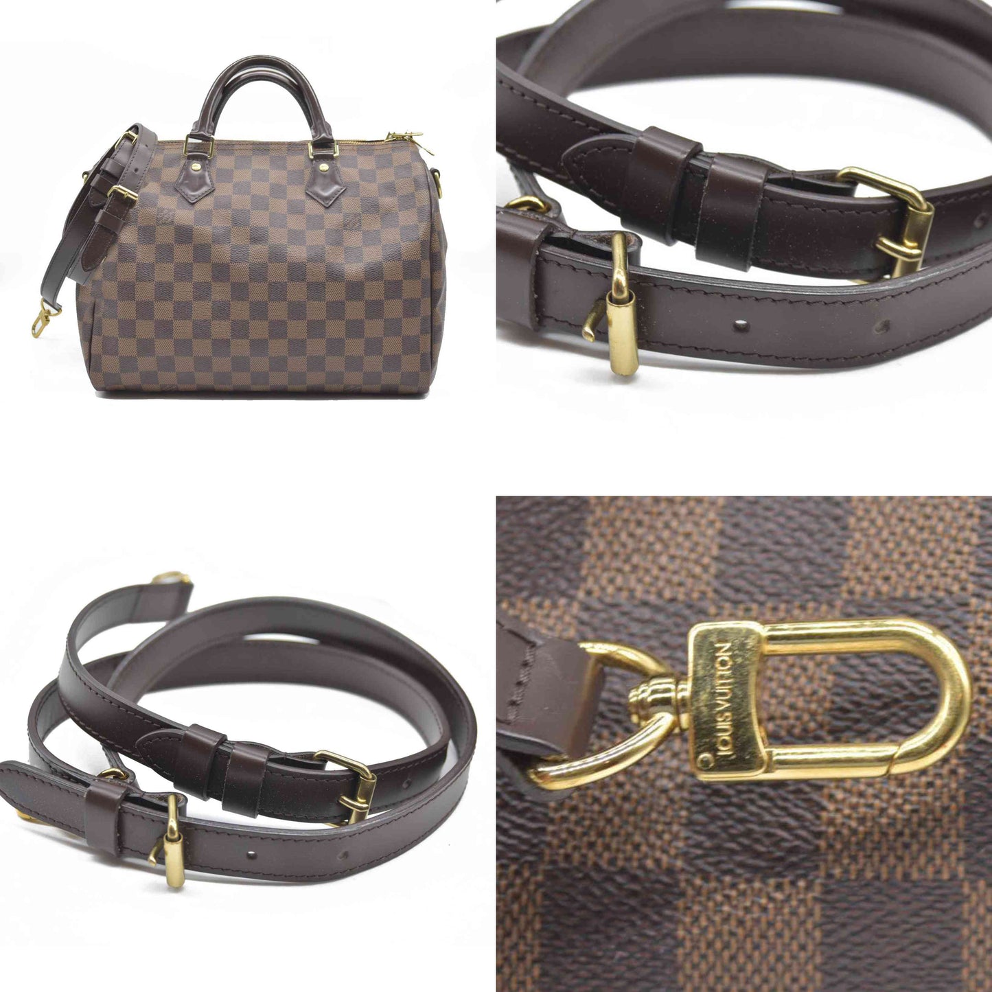 $1980 Louis Vuitton  Damier Ebene Speedy Bandouliere 30 2015