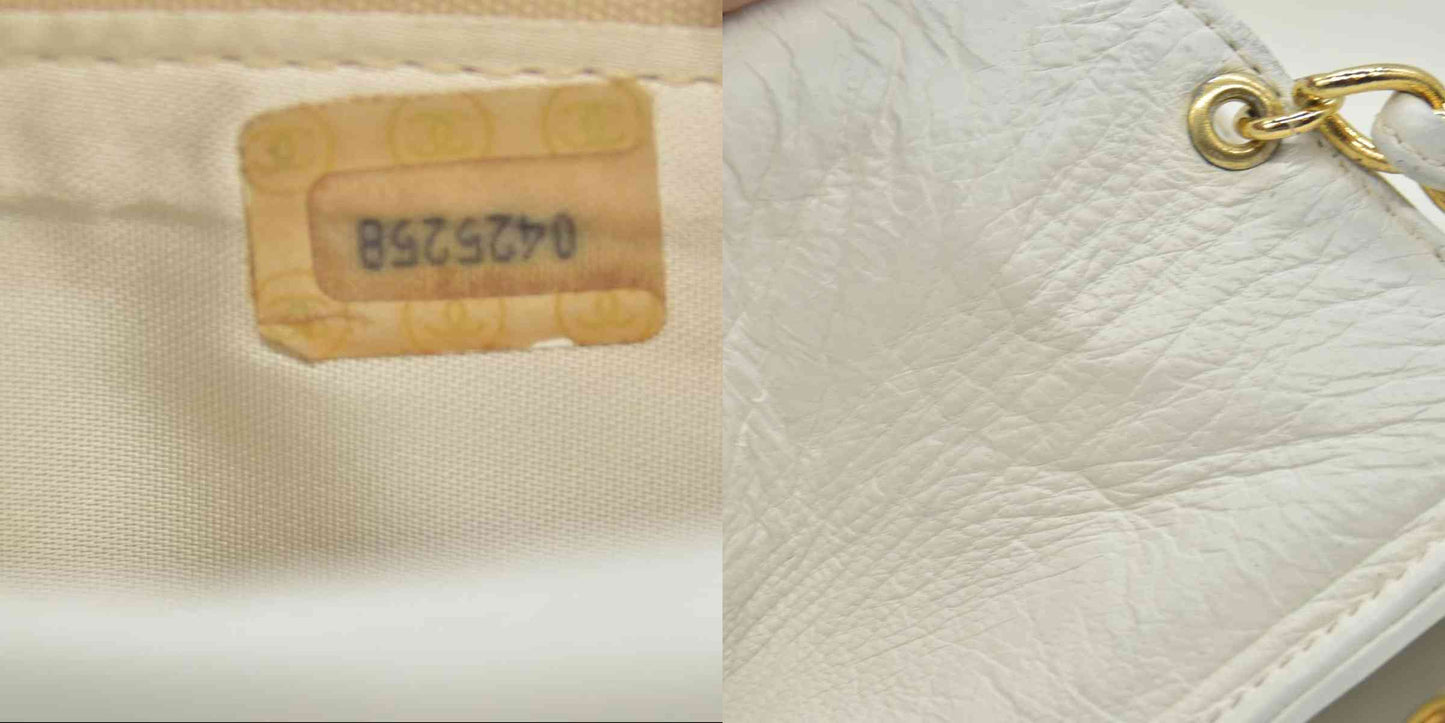 $3400 Chanel 1988 Tri-Border Lambskin Envelope Flap Bag