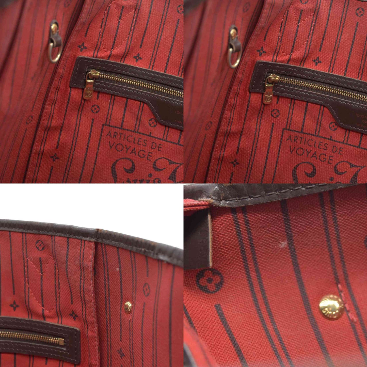 AUCTION $2130  Louis Vuitton  Damier Ebene Neverfull MM AR5110