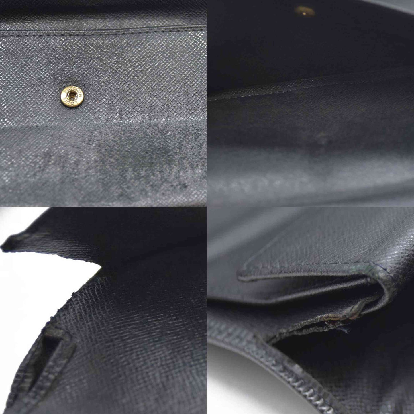 Salvatore Ferragamo Gancini Leather Coin Purse Wallet Black