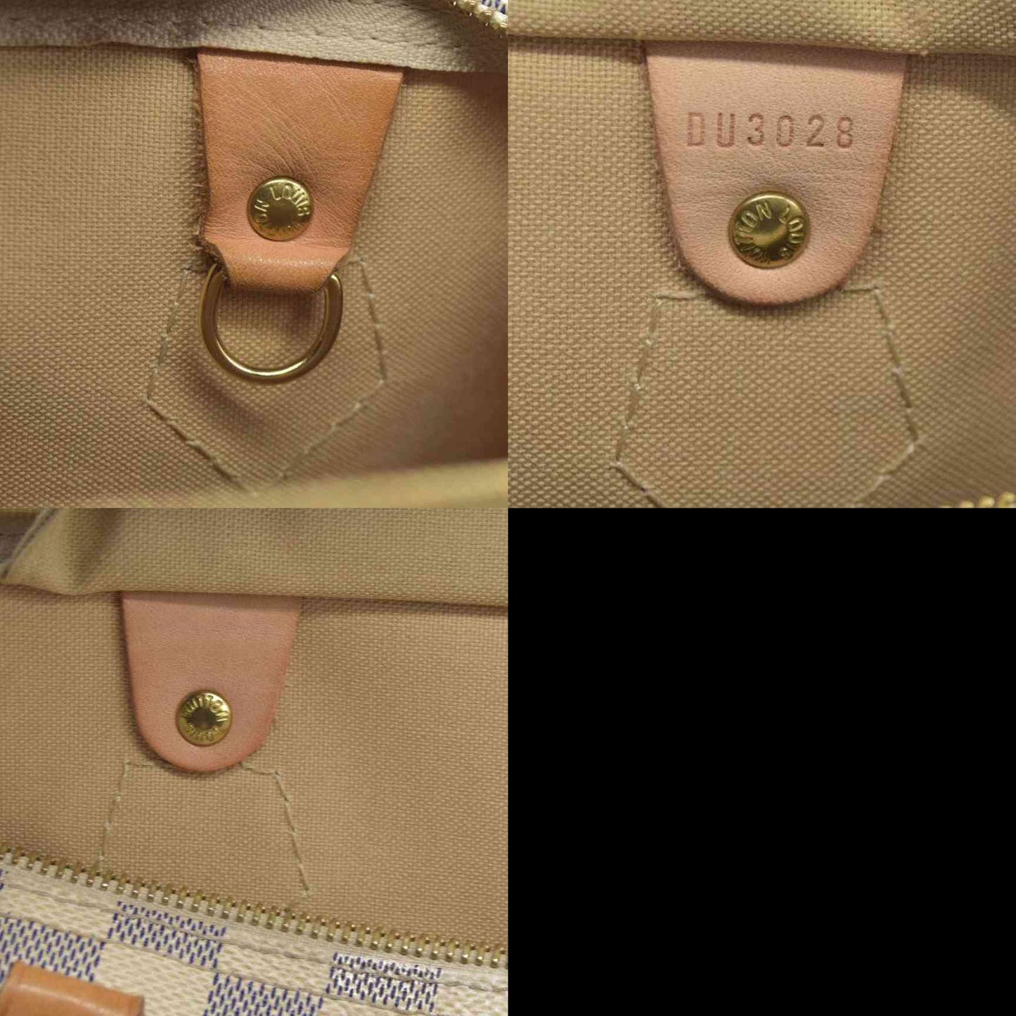 AUCTION $1550 Louis Vuitton Damier Azur Speedy 30 DU3028