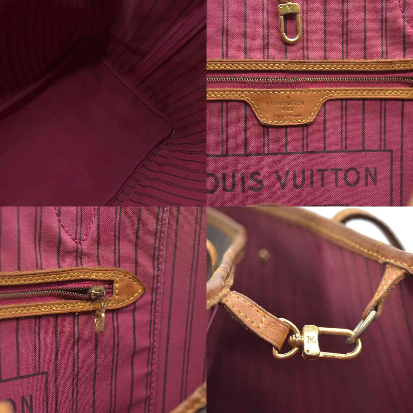 Louis Vuitton $2200 Monogram Neo Neverfull GM Fuchsia FL2135