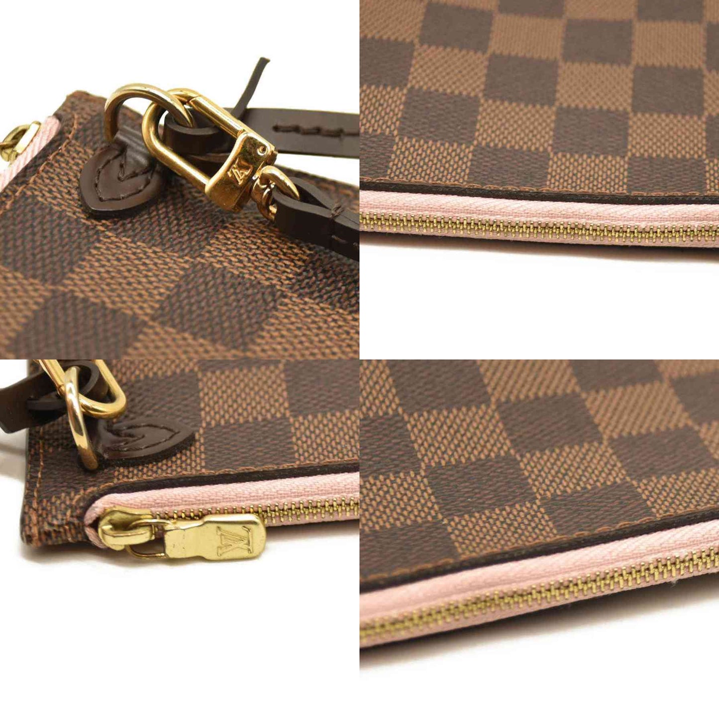 Louis Vuitton  Damier Ebene Neo Neverfull MM Rose Ballerine - Minor Stains on interior