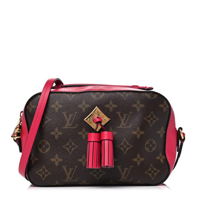 USED Louis Vuitton Saintonge Freesia Pink Monogram Canvas Cross Body Bag