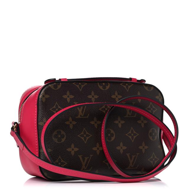 USED Louis Vuitton Saintonge Freesia Pink Monogram Canvas Cross Body Bag