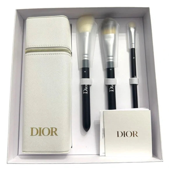 Dior Silver Welcome Gift GWP Makeup Brush Container