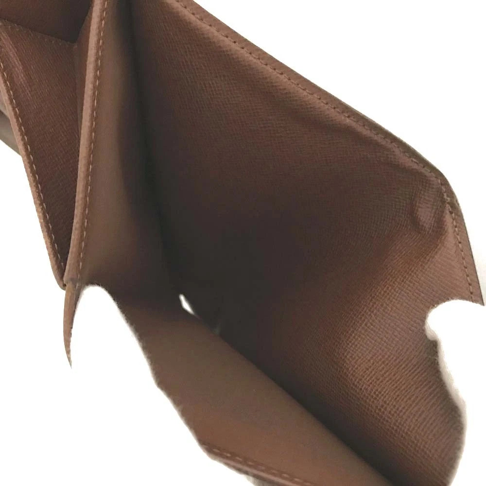 Louis Vuitton Monogram Porte Tresor SP0091Etui Papiers Trifold Wallet Brown