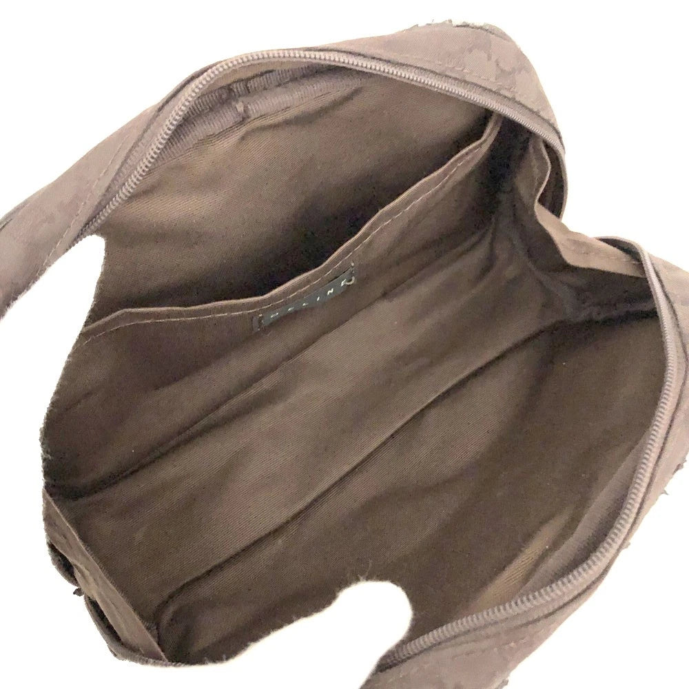 PRE-ORDER CELINE Macadam Cherry Blossoms Motif Canvas Cosmetic Pouch Bag Brown