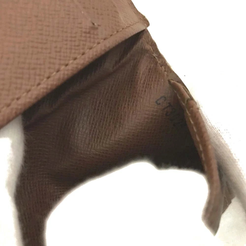 Louis Vuitton Monogram Porte Cartes Pass Vertical Card Case Brown CT3028