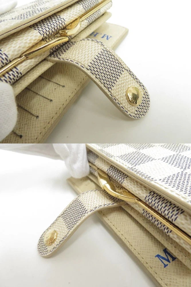 LOUIS VUITTON Damier Azur Porte Monnaie Billets Viennois Wallet