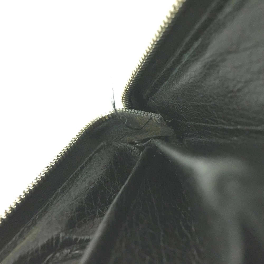 Cartier Marcello Leather Zip Around Long Wallet Black