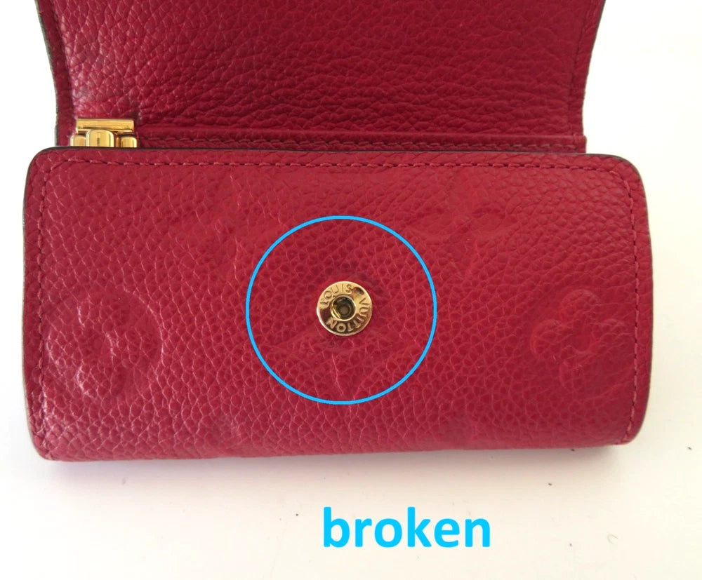 LOUIS VUITTON $450 Monogram Empreinte Leather Multicles 6 Ring Key Case TJ3188