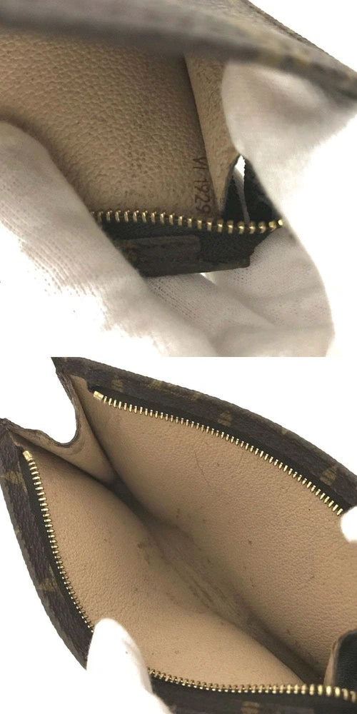 Louis Vuitton Monogram Cosmetics Pouch (Bucket PM) Purse Brown VI1929