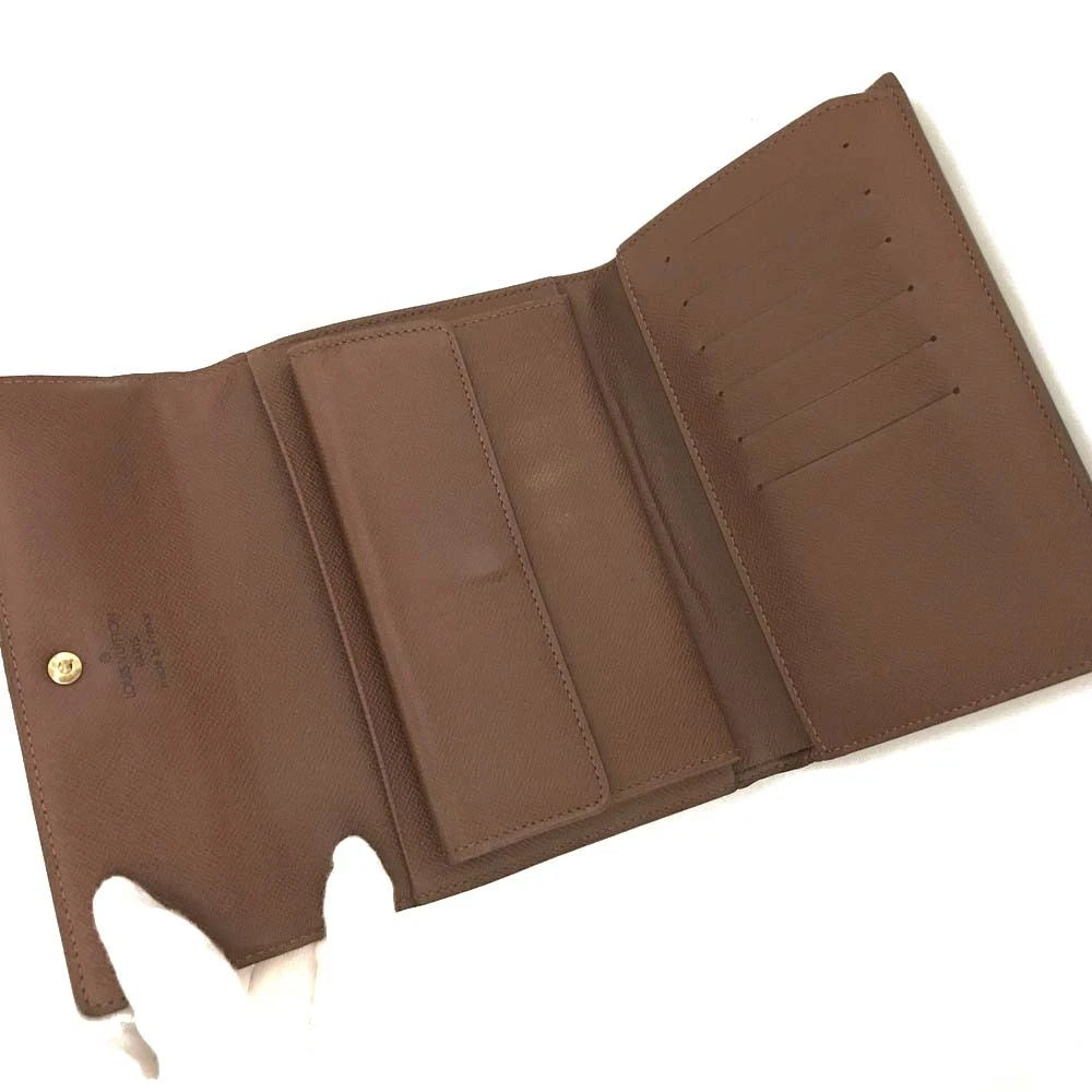 Louis Vuitton Monogram Porte Tresor SP0091Etui Papiers Trifold Wallet Brown