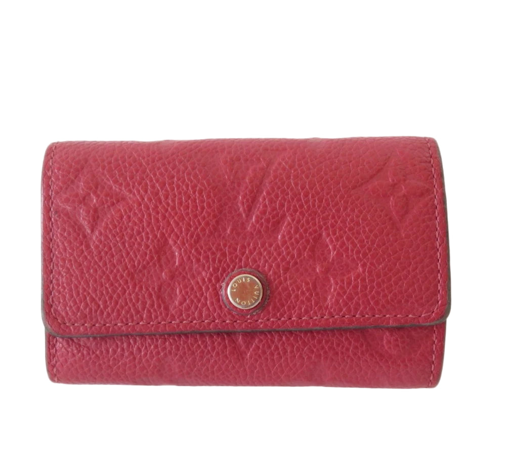 LOUIS VUITTON $450 Monogram Empreinte Leather Multicles 6 Ring Key Case TJ3188