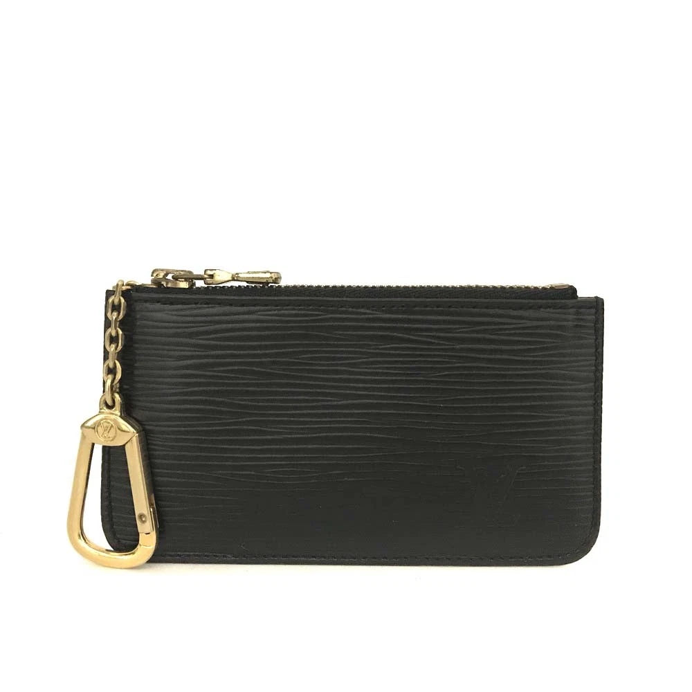 Louis Vuitton Epi Pochette Cles Leather Wallet Coin Purse Black