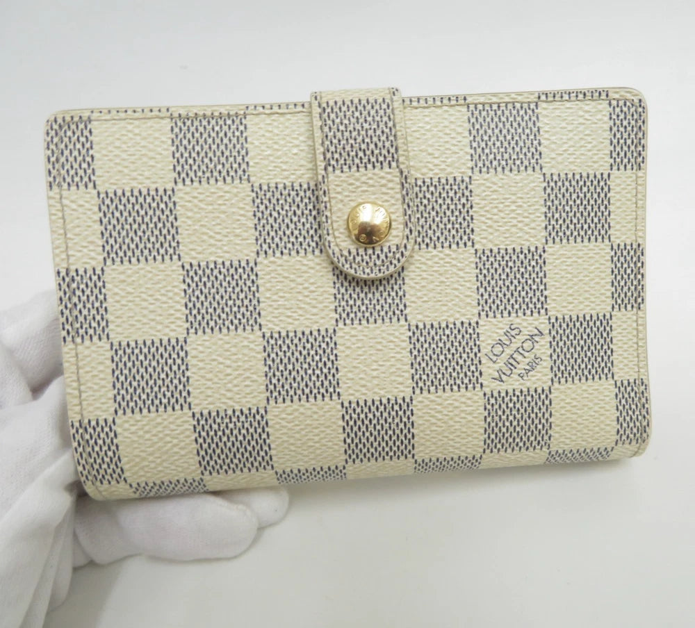 LOUIS VUITTON Damier Azur Porte Monnaie Billets Viennois Wallet