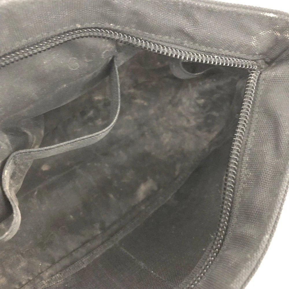 GUCCI $600 Logo Canvas Cosmetic Pouch Bag Black/7BH0236