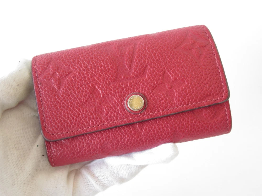 LOUIS VUITTON $450 Monogram Empreinte Leather Multicles 6 Ring Key Case TJ3188