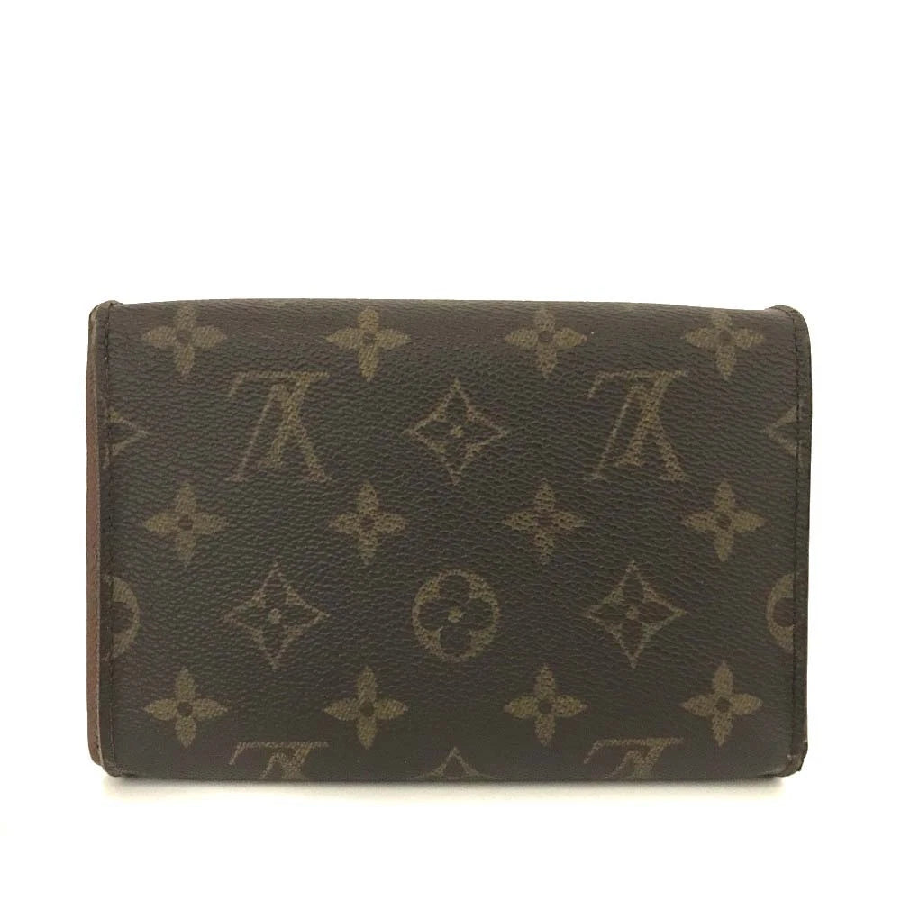 Louis Vuitton Monogram Porte Tresor SP0091Etui Papiers Trifold Wallet Brown