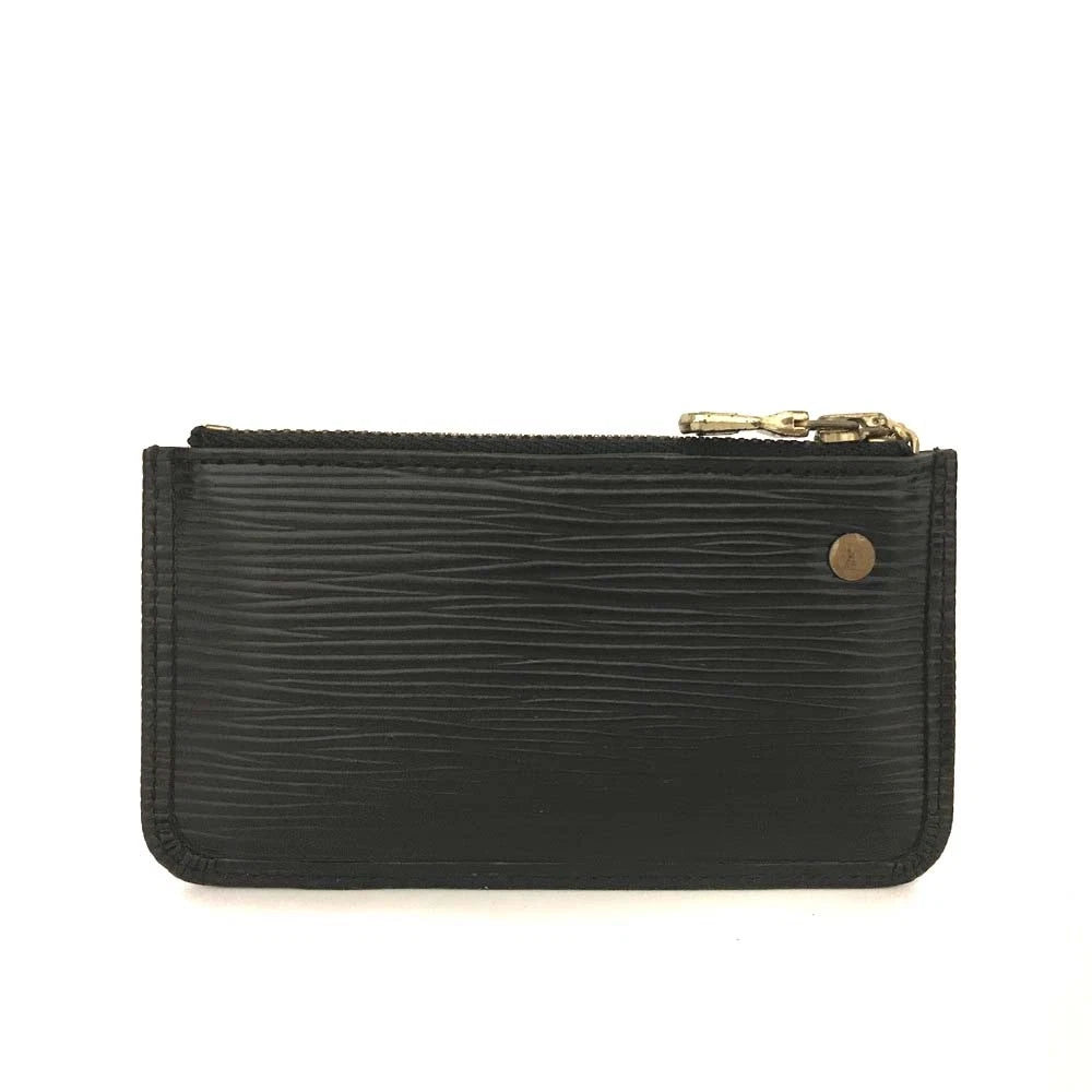 Louis Vuitton Epi Pochette Cles Leather Wallet Coin Purse Black